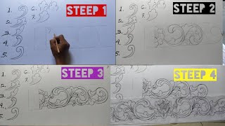 basic technique of drawing a carved frame