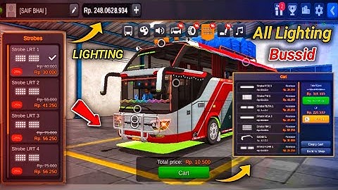 How to Bussid Full Lighting setting  full show Bus lighting 😱