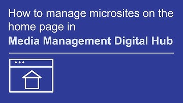 How to manage microsites on the home page | OpenText Media Management Digital Hub