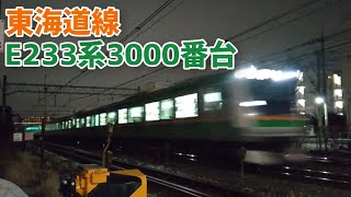 東海道線E233系3000番台 15両編成〈川崎～蒲田〉大倉踏切通過