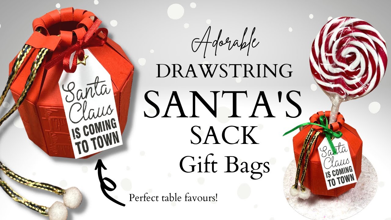 #1 Vi.yo Christmas Gift Candy Bag Santa Sack Canvas Storage Pouch Bag with Drawstring for Christmas Present Candy 
