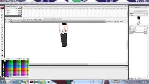 Adobe flash cs 3 การทำคนเดินใน movie clip