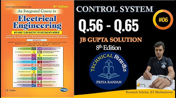 Control system JB GUPTA | Control system | JB GUPTA control system | 8th edition (Q. 56-Q. 65) #06