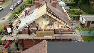 Converting a semi-detached hip roof to a gable & dormer