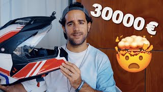 I AUCTIONED my HELMET for 30,000 EUROS and I HAD A BITTER SURPRISE  E228 Around the World on a Bike