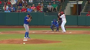 Xavier Scruggs doubles in a run for the Redbirds