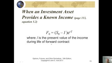 Chapter 5 Determination of Forward and Futures Prices (Hull  10th)