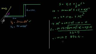 Total displacement for projectile | Two dimensional Motion | Physics | Khan Academy Urdu