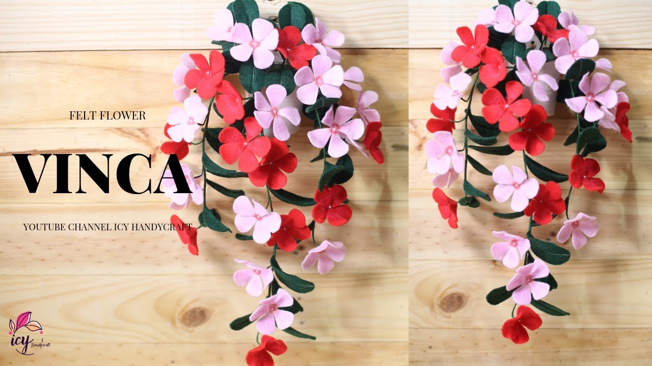 DIY FELT CRAFTS cara membuat bunga  gantung dari  kain  