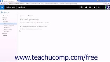 Outlook Web App Tutorial Changing Automatic Processing Settings 2015 Microsoft Training