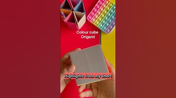 Highlights from my short. Origami cube #diy #origami #asmr
