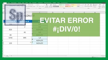 Excel - Ocultar error #¡DIV/0! en Excel | Función ESERROR. Tutorial en español HD