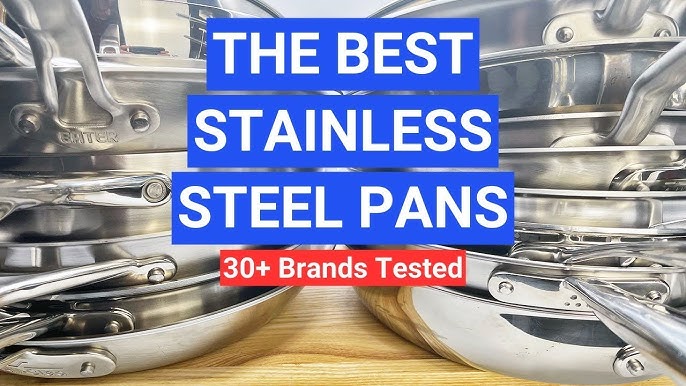 Stainless Steel Frying Pan  Vigor 16 Stainless Steel Aluminum-Clad Fry Pan