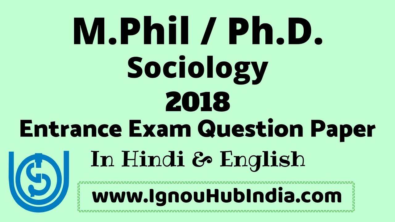 sociology phd entrance questions