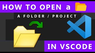 vscode how to open a folder