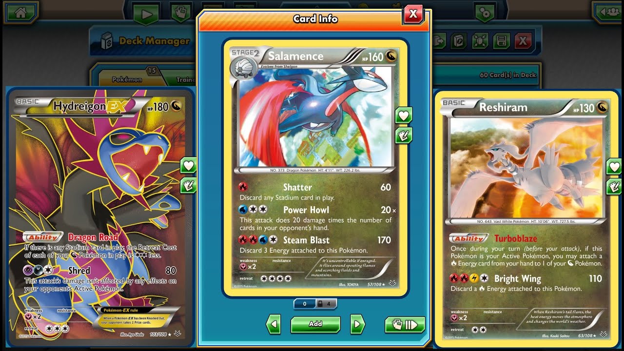 Pokemon TCG Salamance Reshiram Standard Format Deck watch v=u3PnD 2zc1Q
