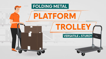 Corvids Foldable Metal Platform Trolley Demonstration | Material Handling Hand Truck For Warehouse