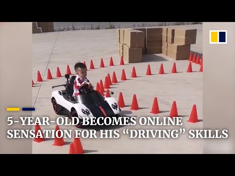 5-year-old boy becomes online sensation for his “driving” skills