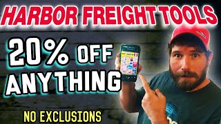 harbor freight 20 off coupon w no exclusions this weekend only youtube