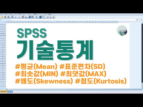SPSS 기술통계(Descriptives) / 평균(M) / 표준편차(SD) / 최솟값 / 최댓값 / 왜도(skewness) / 첨도(kurtosis) / 논문쓰는남자 / 논쓰남