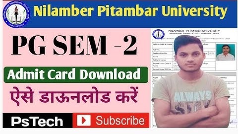 Npu Pg Semester 2 Ka Admit Card Kaise Download Kare !! BA Sem 2 Ka Admit Card Kaise Kare !! PsTech