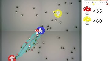 Sophisticated Collective Foraging with Minimalist Agents: 50-Robot Swarm (Quality-Selective, run 1)