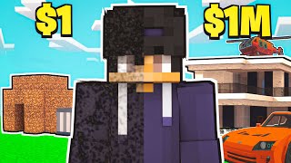 $1 VS $1,000,000 Vacation in Minecraft Hotel!