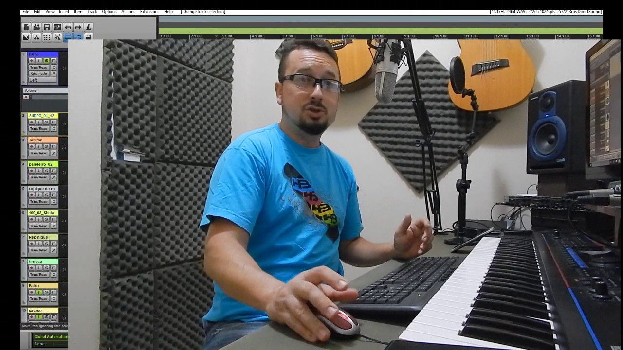 Tutorial como utilizar um playback no Reaper How to record with a bad