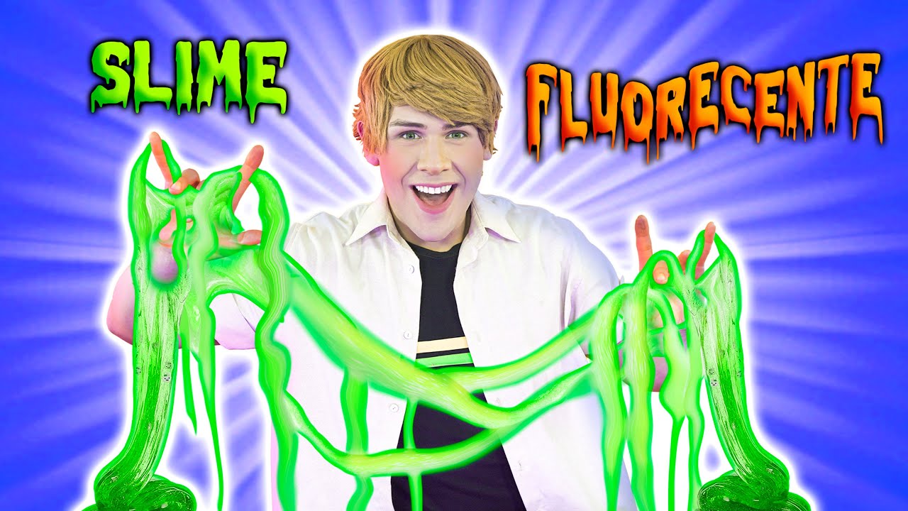 SLIME fluorescente que brilla en la oscuridad 😱 ¡Fácil! 💙💚💛