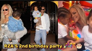 Rihanna and Asaprocky celebrating RZA'S 2nd birthday in New-York lastnight 🎉🎊🎂