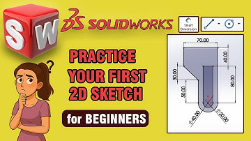 SolidWorks 2D Sketch Tutorial — Line, Circle & Dimensions | Beginner Guide