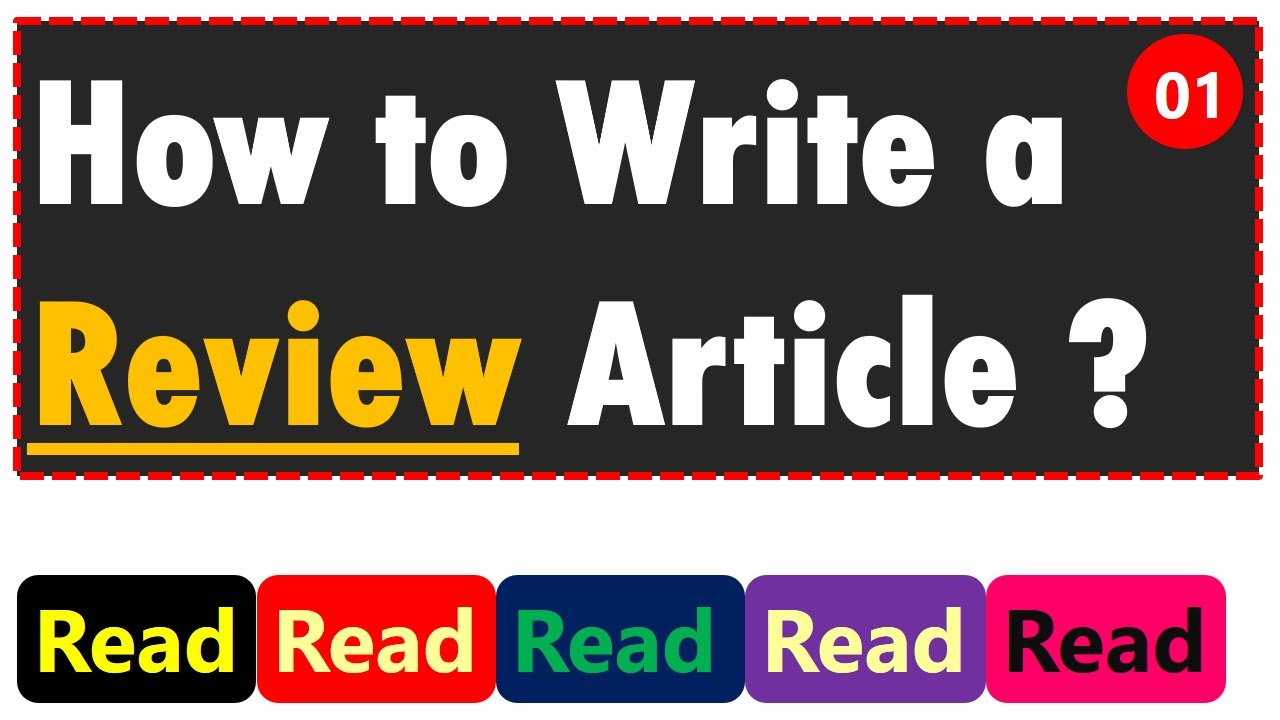 How to Write a Review Article?