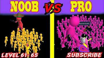 Join Clash 3D : Walkthrough All Levels Complete  Noob Vs Pro Android Gameplay Level= 61 - 65.🏅🎖️💯..