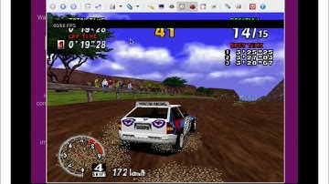 Raspberry Pi 4 Overclocked 2147Mhz. Sega Saturn. Sega Rally Championship
