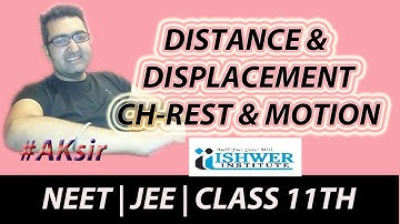 DISTANCE & DISPLACEMENT " MOTION IN ONE DIMENSION " #NEET2020 | JEE | CLASS 11TH   ISHWER INSTITUTE
