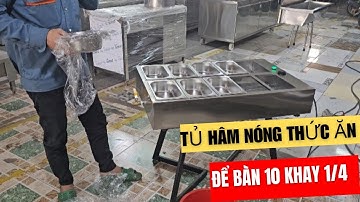 TỦ INOX - TỦ HÂM NÓNG  10 KHAY 1/4