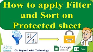 How to apply Filter or Sort on Protected Sheet| Filter and Sort after Protection| #gripexcel #excel Net Worth