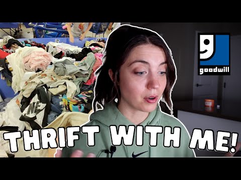 POV: thrifting at the Goodwill bins for clothes to sell online 🛒