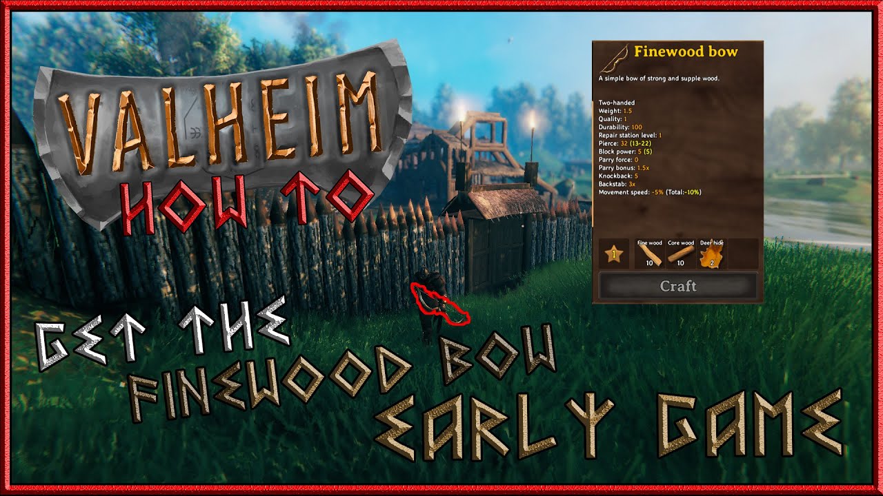 How to get the Finewood Bow EARLY GAME! | Valheim Game Tutorial