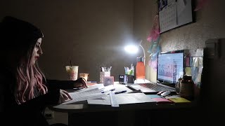 Study With me   an 1 HOUR Pomodoro | | يلا ندرس مع بعض بمنتصف الليل على صوت البيانو | | MED STUDENT