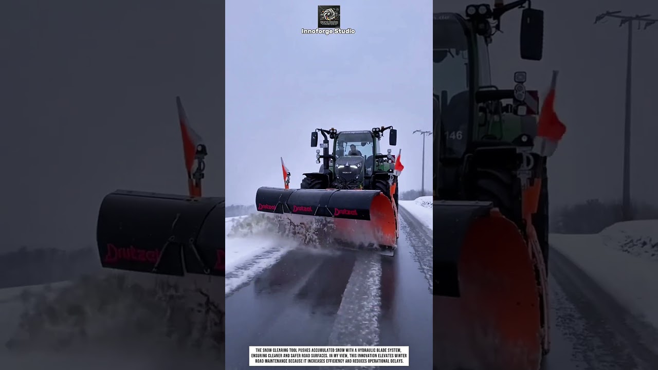 Clearing Snow Tool Innovation with Hydraulic Blade System to Enhance Road Safety 
