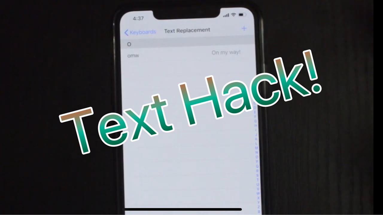 iOS Text Replacement Life Hack! - YouTube