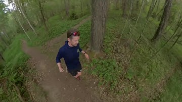 Testing the Insta360 ONE R during a running session with Team Nordic Trail