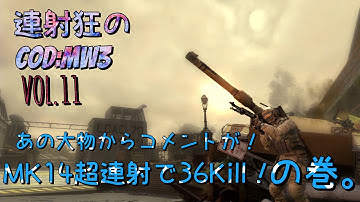 [PS3]連射狂のCOD:MW3 KC(MK14) 36-19。