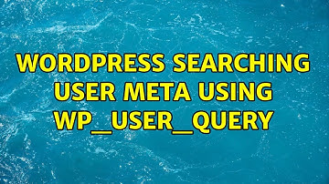 Wordpress: Searching user meta using WP_User_Query