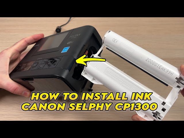 Canon Selphy CP1300 Printer: How to Install Ink Cartridge 