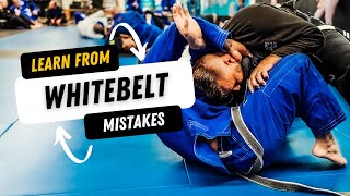 White Belt Vs Black Belt BJJ Rolling Commentary | See What The White Belt Does Wrong!
