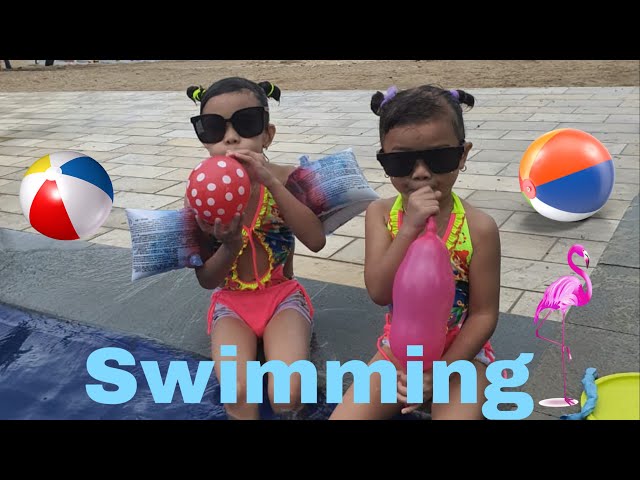 Time to Swim🏊🏻‍♀️ | Beachside pool🏖 | Maryam berani banget renang di kolam hampir 2meter😱👍🏼 class=