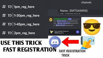 HOW TO REGISTER T2 T3 CUSTOM FAST ON DISCORD | FASTEST METHOD OF REGISTRATION