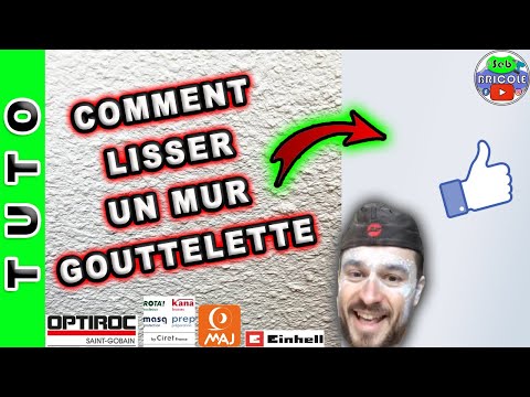 TUTO COMMENT LISSER UN ENDUIT GOUTTELETTE PROJETÉ EXISTANT